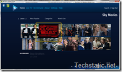 Sky Player in Windows Media Centre