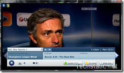 Sky Player in Windows Media Centre