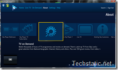 Sky Player in Windows Media Centre