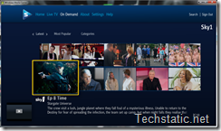 Sky Player in Windows Media Centre